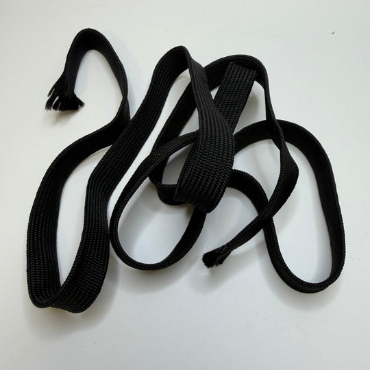 ¾" (19mm) Webbing Trim - Black - 1.5M Bundle - True Deadstock supplies Fabric by private - Sustainable Textile | FABCYCLE