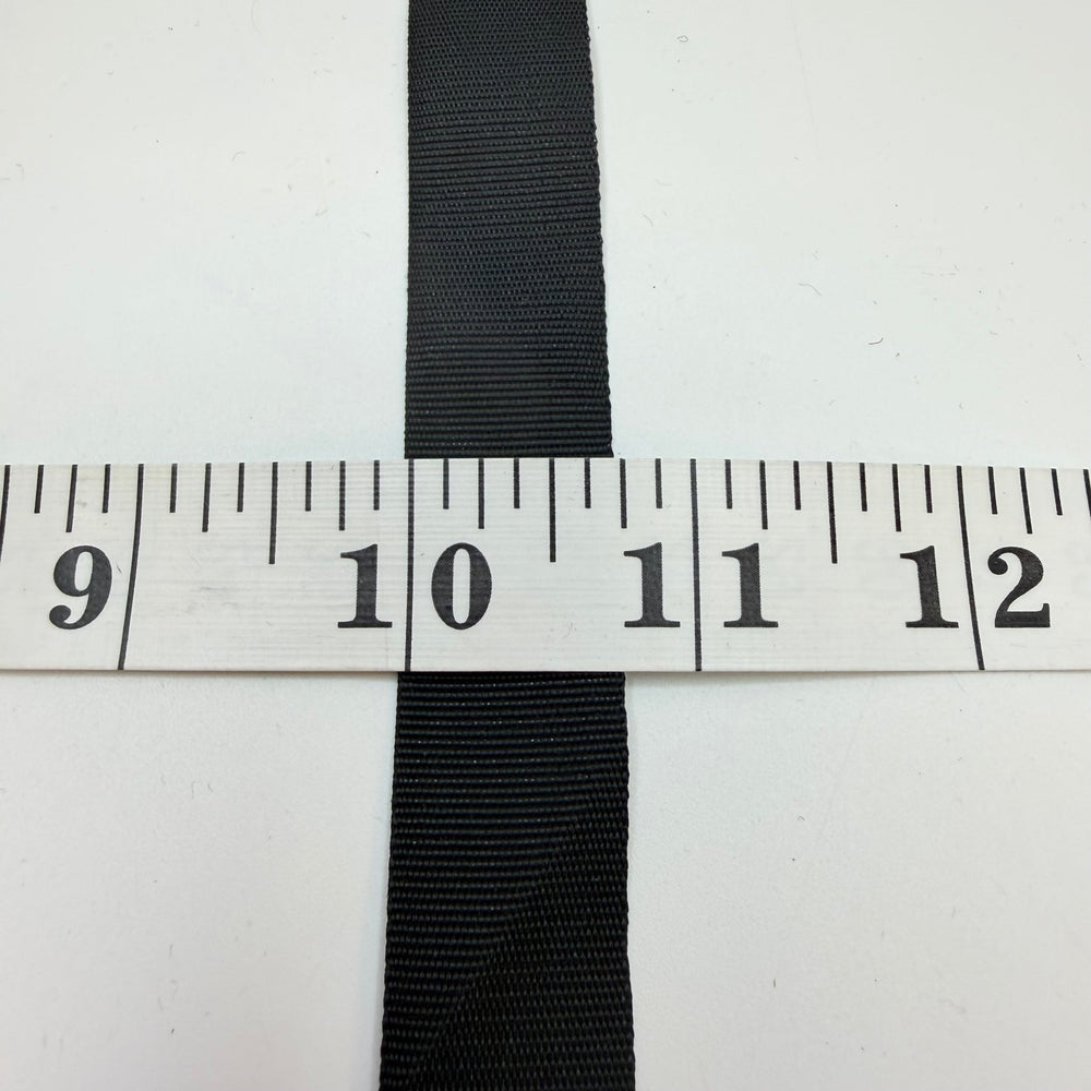 ¾" (19mm) Webbing Trim - Black - Roll - True Deadstock supplies Fabric by private - Sustainable Textile | FABCYCLE