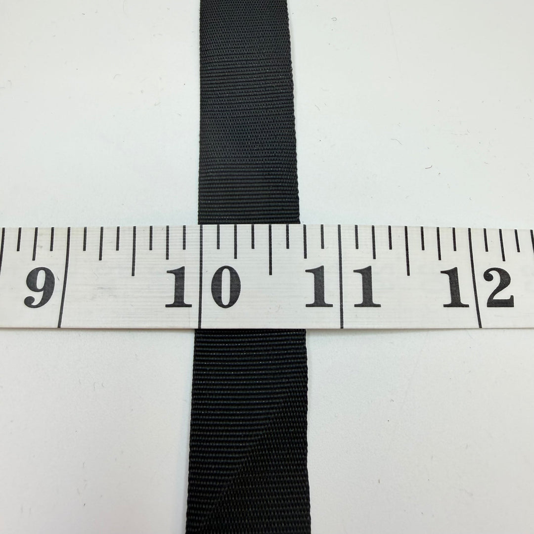 ¾" (19mm) Webbing Trim - Black - Roll - True Deadstock supplies Fabric by private - Sustainable Textile | FABCYCLE