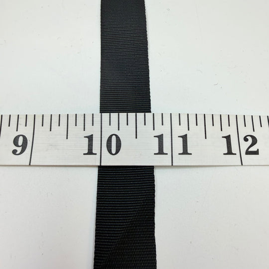 ¾" (19mm) Webbing Trim - Black - Roll - True Deadstock supplies Fabric by private - Sustainable Textile | FABCYCLE