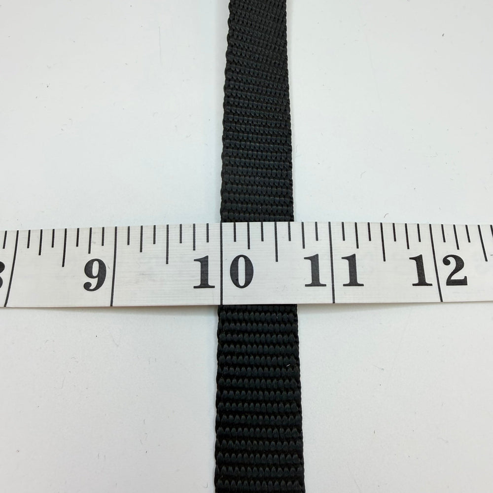 ¾" (19mm) Webbing Trim - Black - Roll - True Deadstock supplies Fabric by private - Sustainable Textile | FABCYCLE