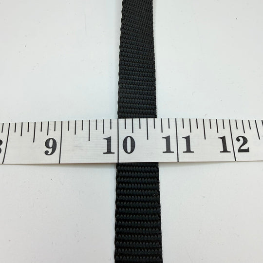 ¾" (19mm) Webbing Trim - Black - Roll - True Deadstock supplies Fabric by private - Sustainable Textile | FABCYCLE