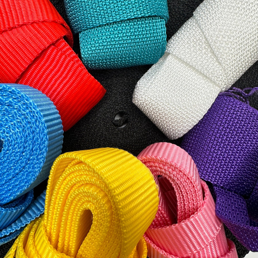 ¾" (19mm) Webbing Trim - Multi - 10 Pack - True Deadstock supplies Fabric by private - Sustainable Textile | FABCYCLE