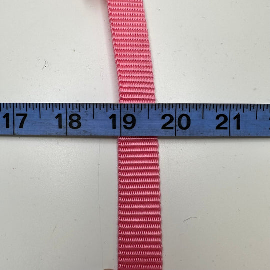 ¾" (19mm) Webbing Trim - Pink - 2 Pack - True Deadstock supplies Fabric by private - Sustainable Textile | FABCYCLE