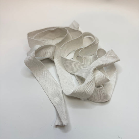 ¾" (19mm) Webbing Trim - White - 2M Bundle - True Deadstock supplies Fabric by private - Sustainable Textile | FABCYCLE