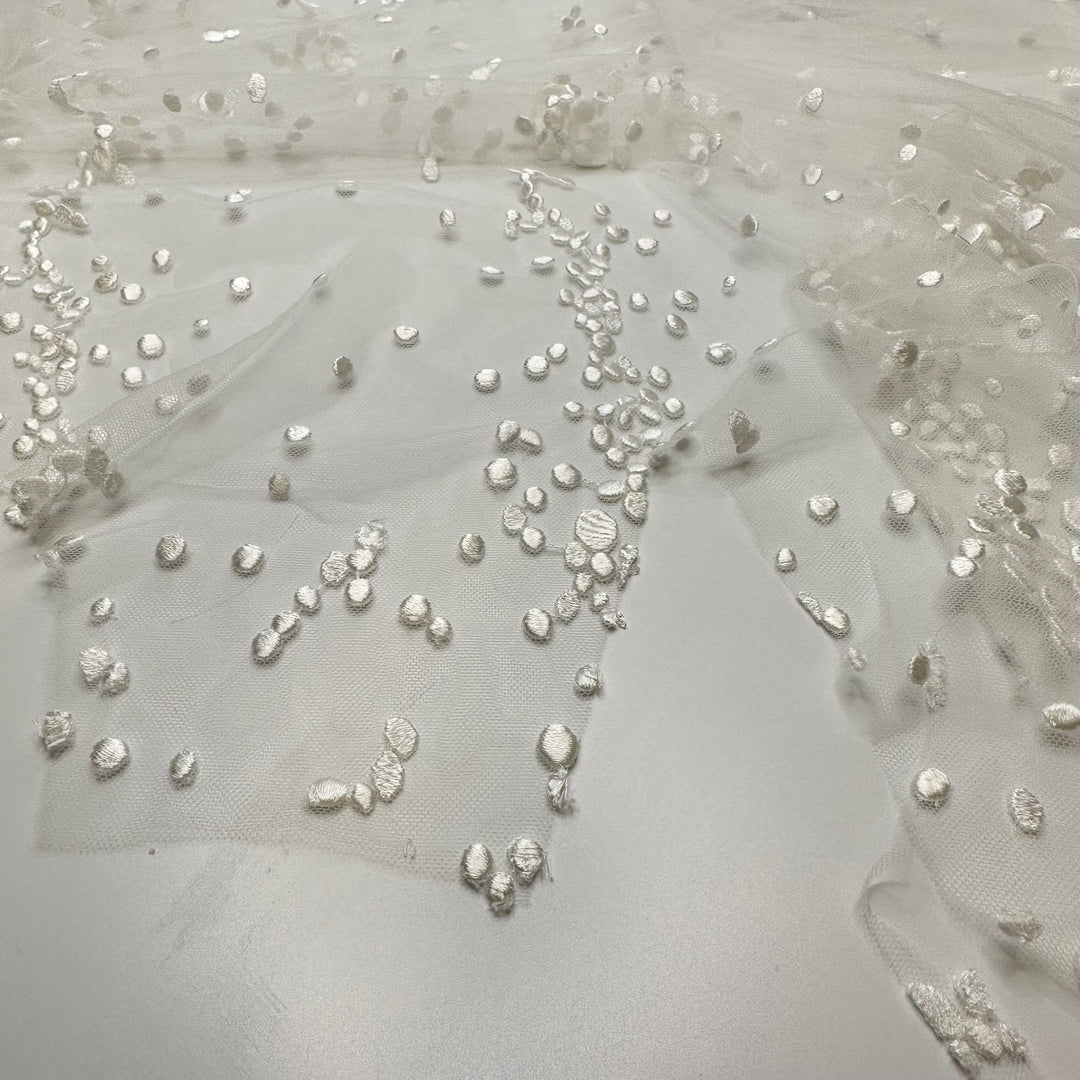 Embroidered Mesh Bridal Scraps - 30cmx30cm Pieces - per 0.5LB
