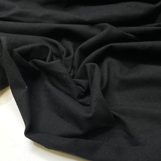 Sewing Through My Break - Rib Knit Cotton Blend Knit - Black - 1.7M Bundle - FABCYCLE Deadstock and Sustainble Fabrics and Sewing Supplies