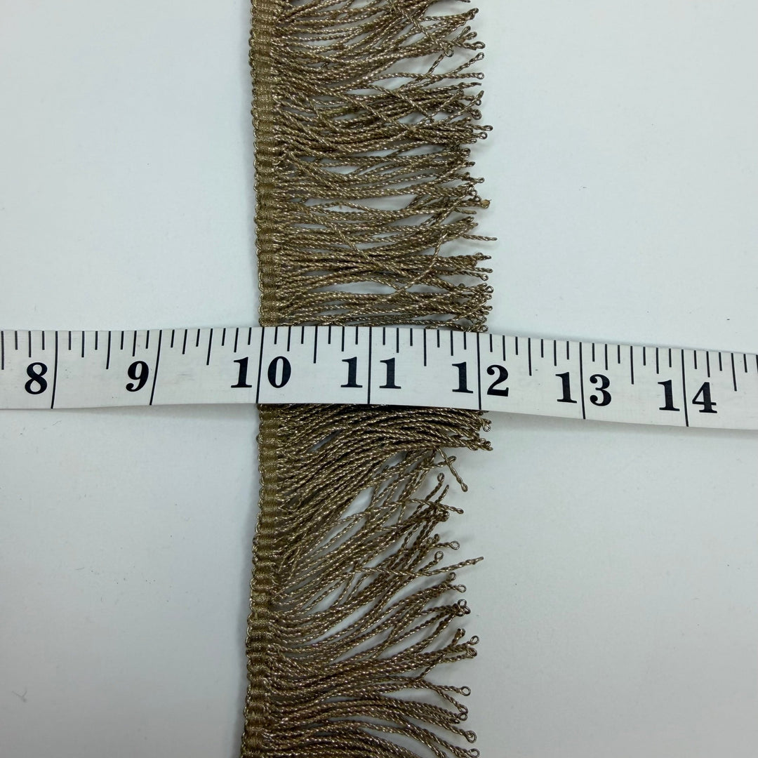 2" (51mm) Vintage Fringe Tape Trim - Gold - 1.4M Bundle - True Deadstock supplies Fabric by private - Sustainable Textile | FABCYCLE