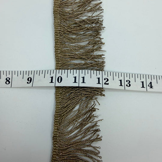 2" (51mm) Vintage Fringe Tape Trim - Gold - 1.4M Bundle - True Deadstock supplies Fabric by private - Sustainable Textile | FABCYCLE