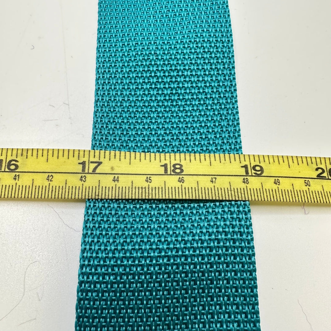 2" (51mm) Webbing Trim - Aqua Blue - 1.9M Bundle - True Deadstock supplies Fabric by private - Sustainable Textile | FABCYCLE