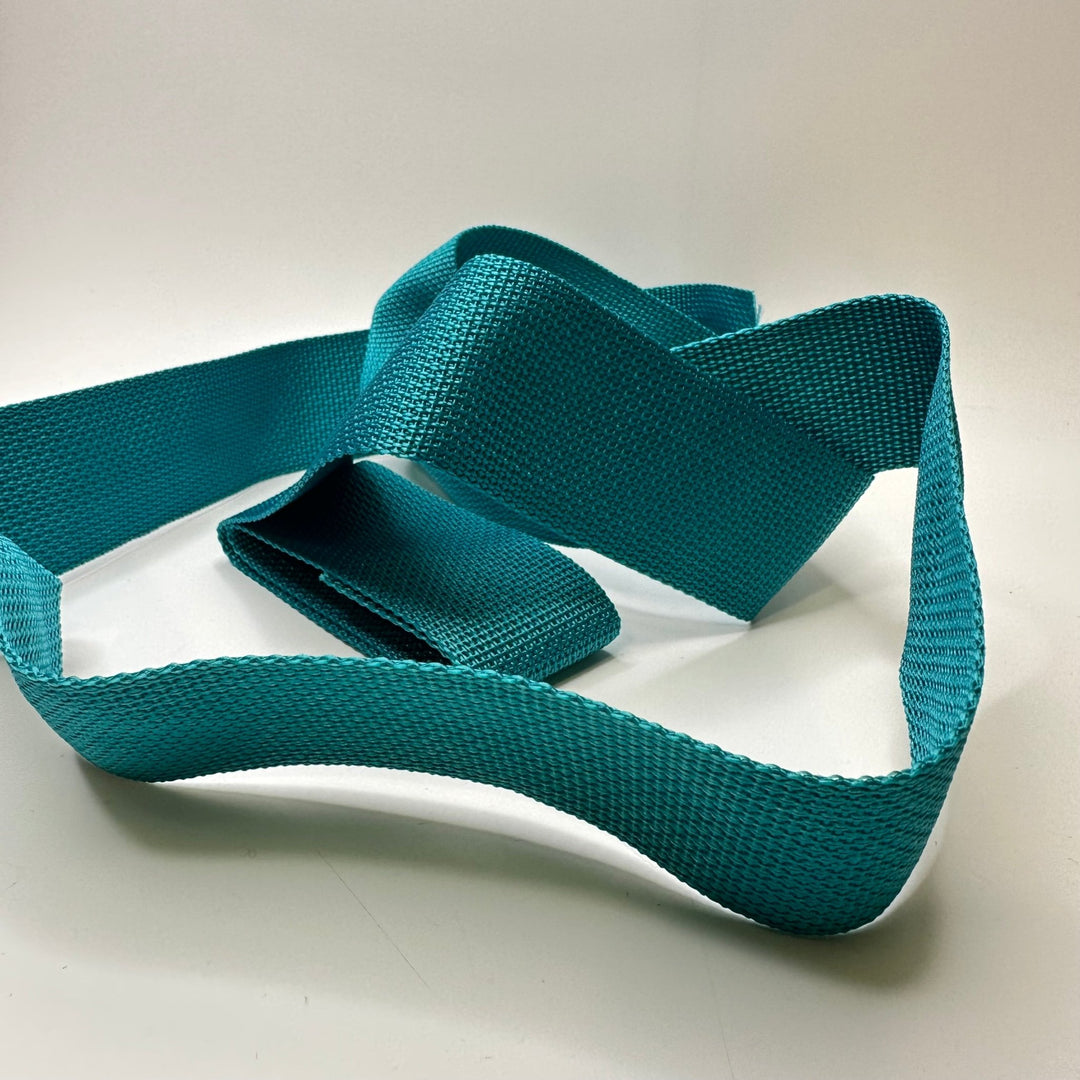 2" (51mm) Webbing Trim - Aqua Blue - 1.9M Bundle - True Deadstock supplies Fabric by private - Sustainable Textile | FABCYCLE