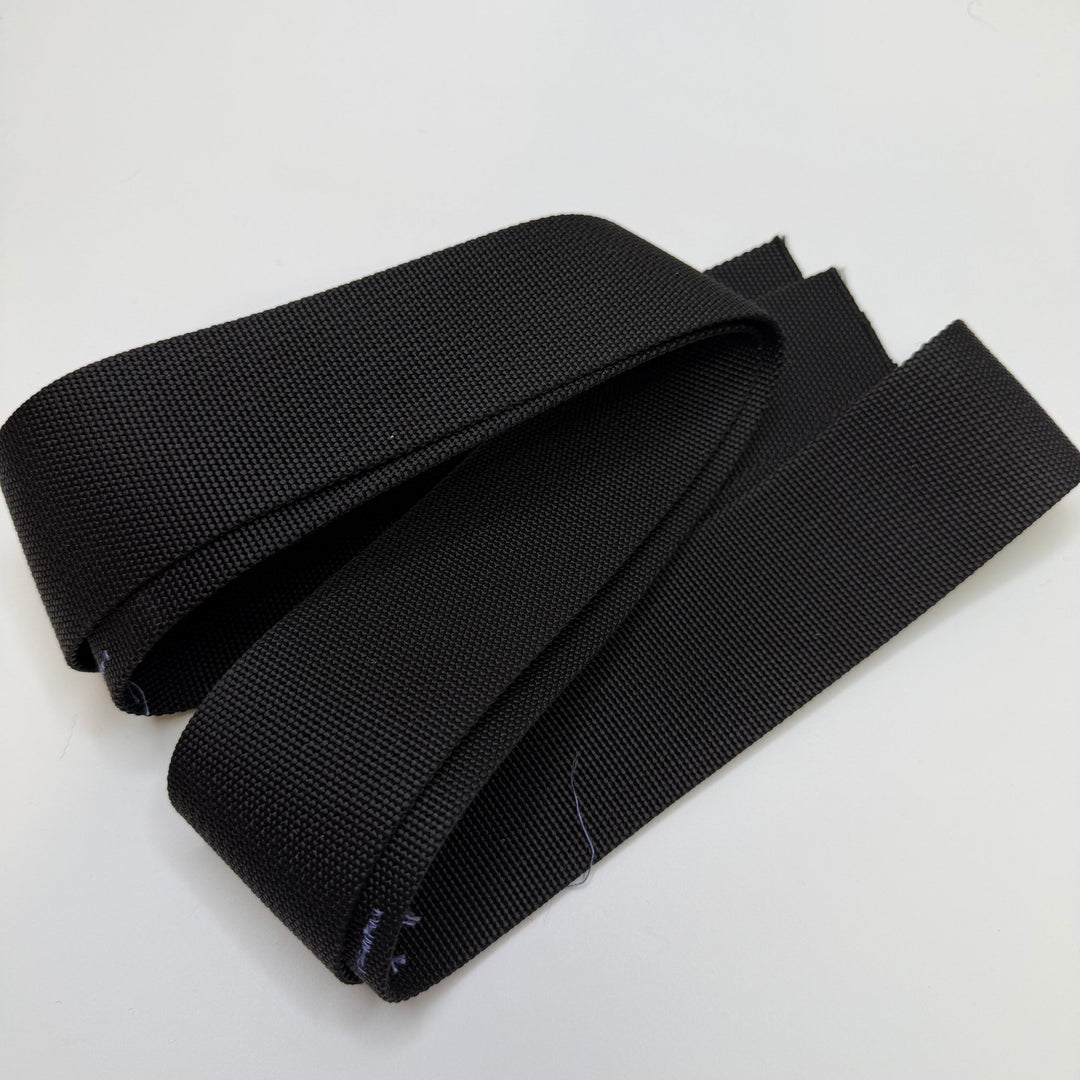 2" (51mm) Webbing Trim - Black - 1.6M Bundle - True Deadstock supplies Fabric by private - Sustainable Textile | FABCYCLE