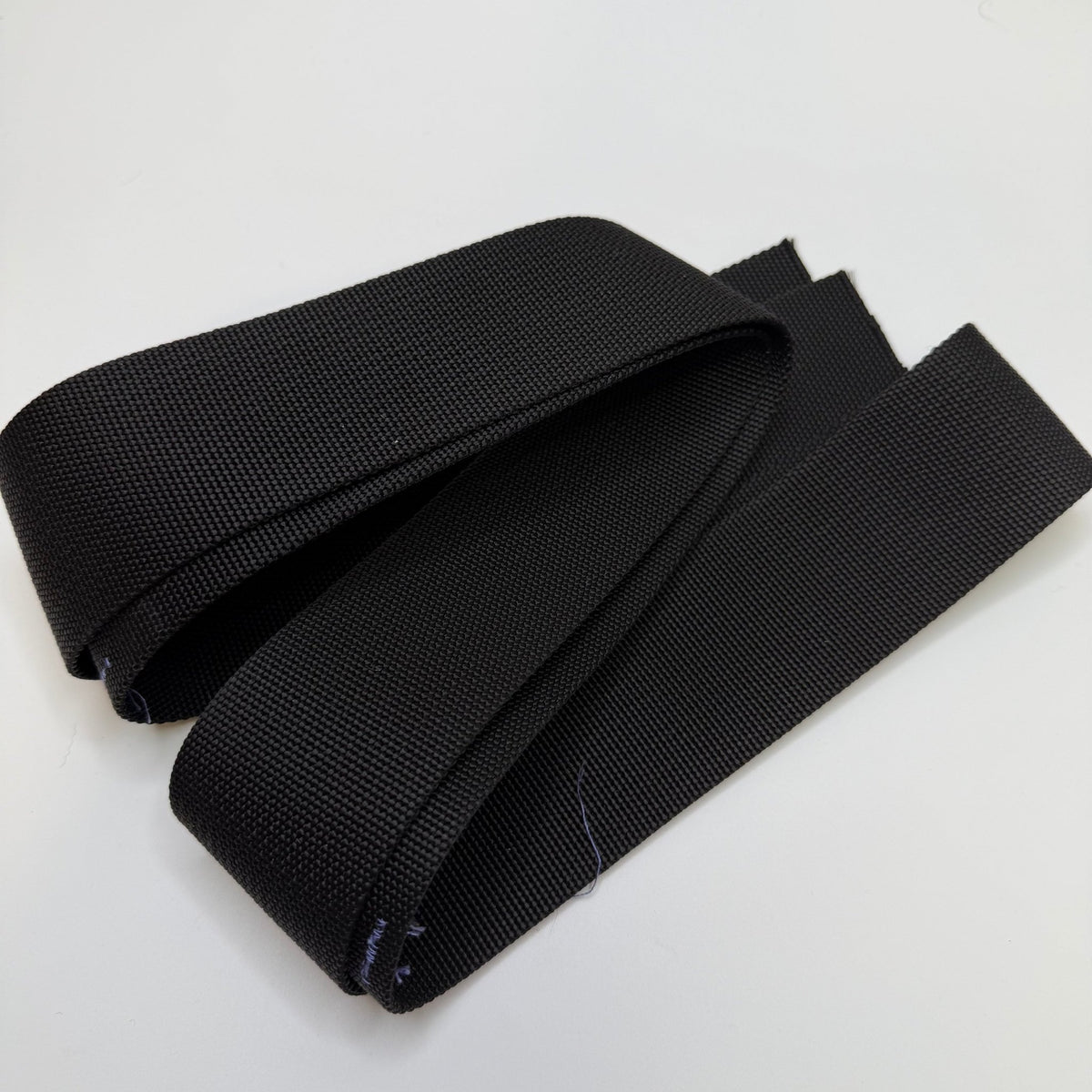 2" (51mm) Webbing Trim - Black - 1.6M Bundle - True Deadstock supplies Fabric by private - Sustainable Textile | FABCYCLE