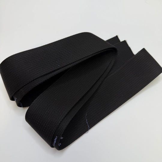 2" (51mm) Webbing Trim - Black - 1.6M Bundle - True Deadstock supplies Fabric by private - Sustainable Textile | FABCYCLE