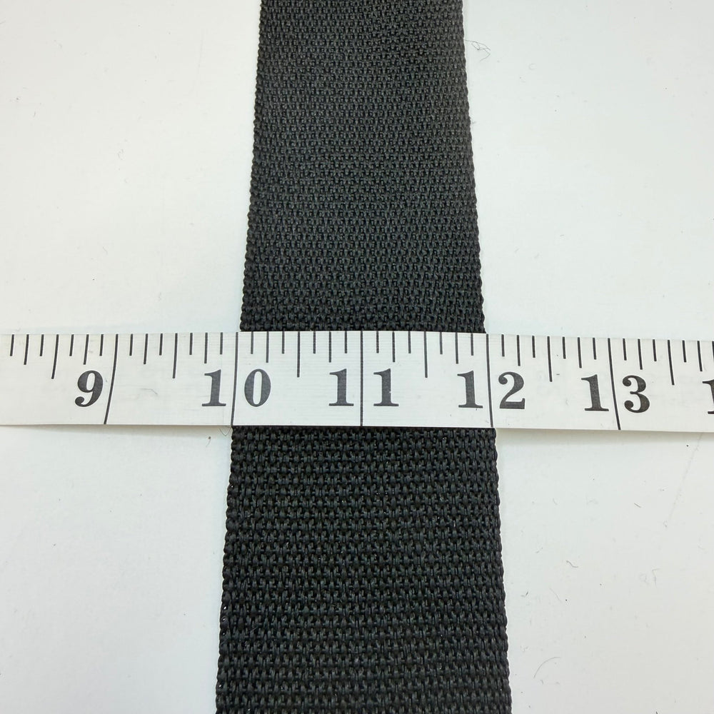 2" (51mm) Webbing Trim - Black - 2M Bundle - True Deadstock supplies Fabric by private - Sustainable Textile | FABCYCLE