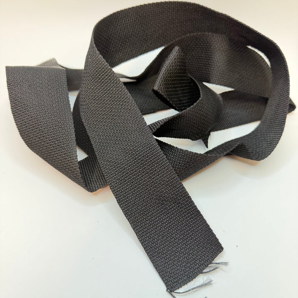 2" (51mm) Webbing Trim - Black - 2M Bundle - True Deadstock supplies Fabric by private - Sustainable Textile | FABCYCLE