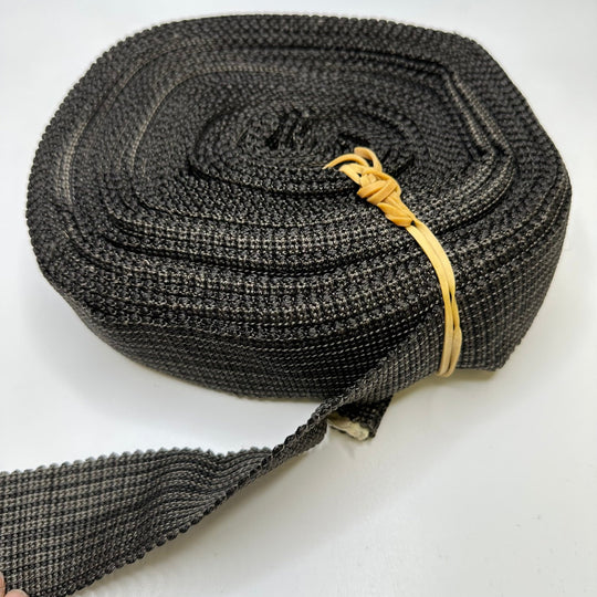 2" (51mm) Webbing Trim - Brown - Roll - True Deadstock supplies Fabric by private - Sustainable Textile | FABCYCLE