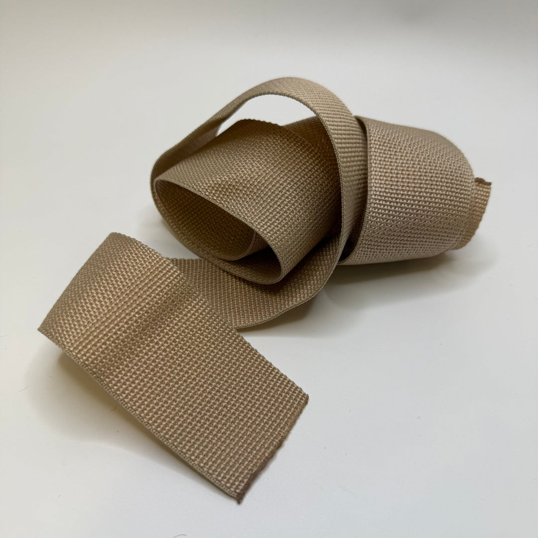 2" (51mm) Webbing Trim - Light Beige - 1.3M Bundle - True Deadstock supplies Fabric by private - Sustainable Textile | FABCYCLE