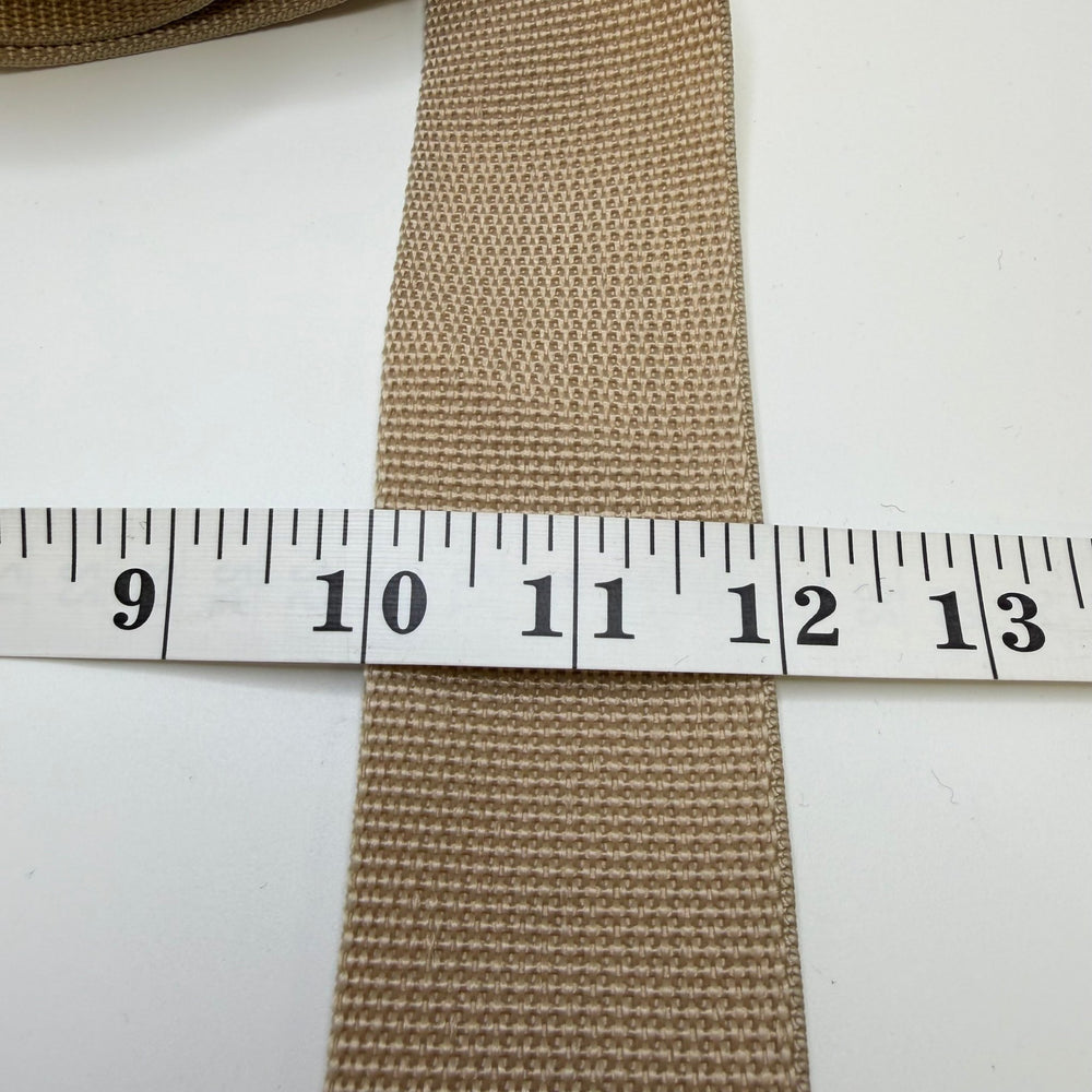 2" (51mm) Webbing Trim - Light Beige - 1.3M Bundle - True Deadstock supplies Fabric by private - Sustainable Textile | FABCYCLE