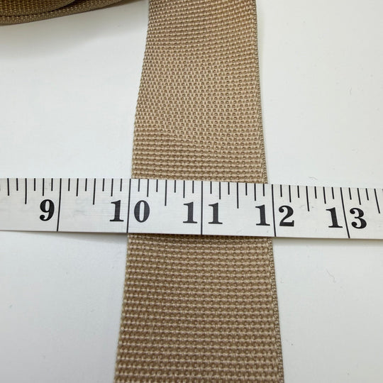 2" (51mm) Webbing Trim - Light Beige - 1.3M Bundle - True Deadstock supplies Fabric by private - Sustainable Textile | FABCYCLE