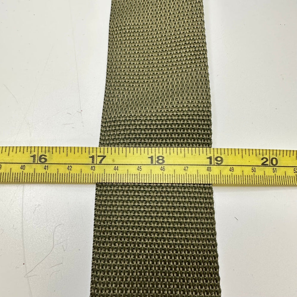 2" (51mm) Webbing Trim - Olive Green - 4.7M Bundle - True Deadstock supplies Fabric by private - Sustainable Textile | FABCYCLE