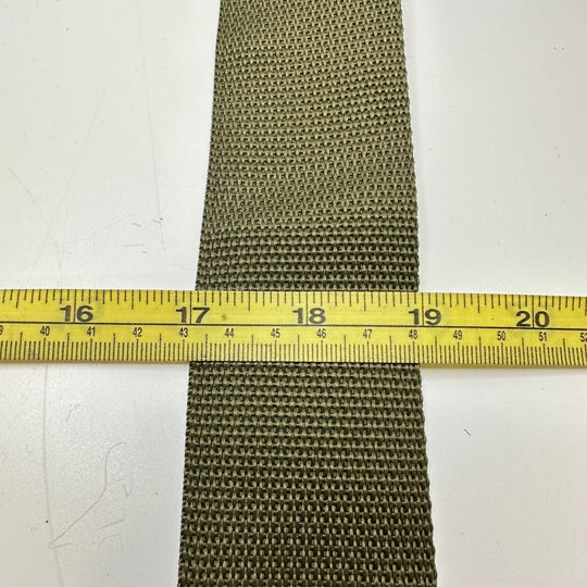 2" (51mm) Webbing Trim - Olive Green - 4.7M Bundle - True Deadstock supplies Fabric by private - Sustainable Textile | FABCYCLE