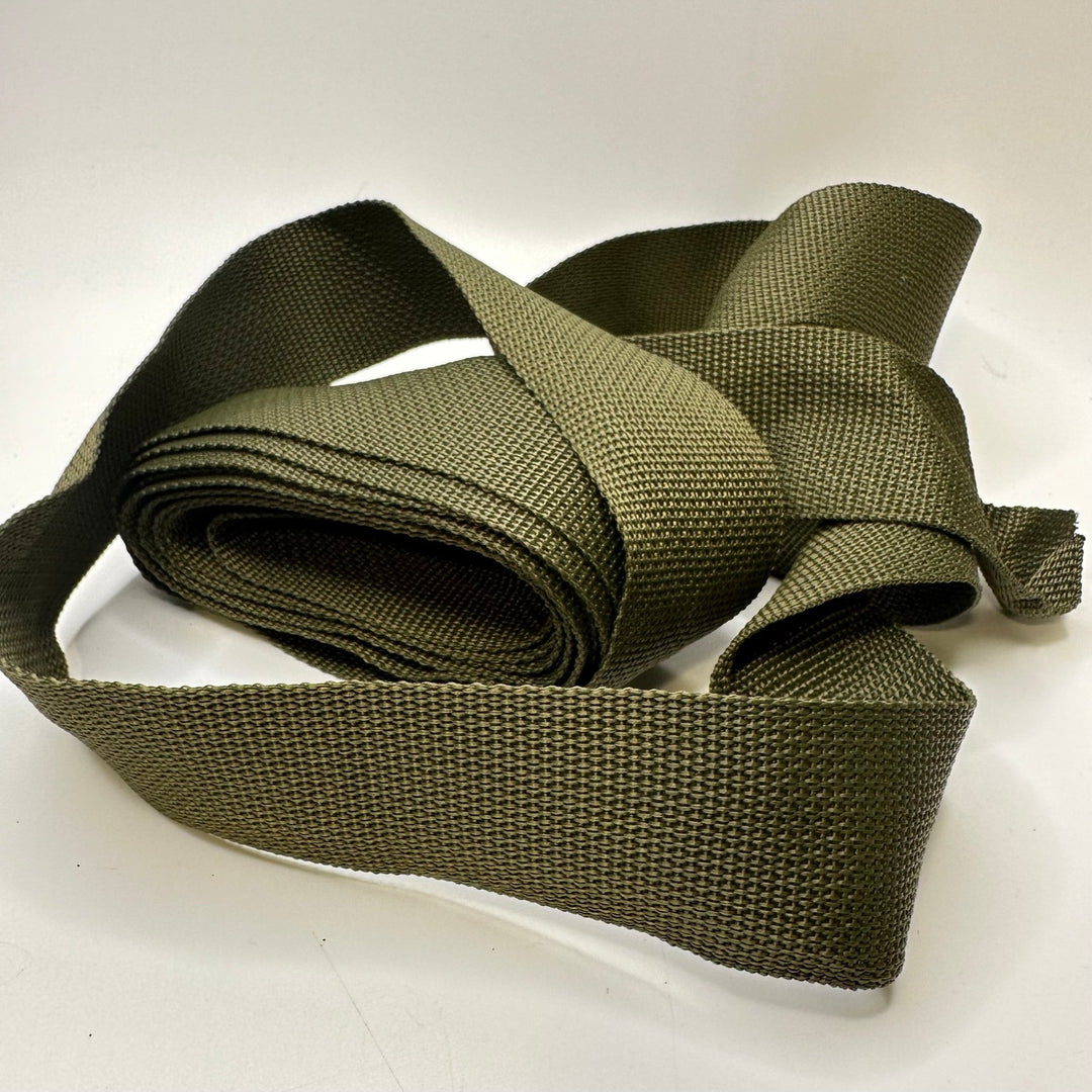 2" (51mm) Webbing Trim - Olive Green - 4.7M Bundle - True Deadstock supplies Fabric by private - Sustainable Textile | FABCYCLE