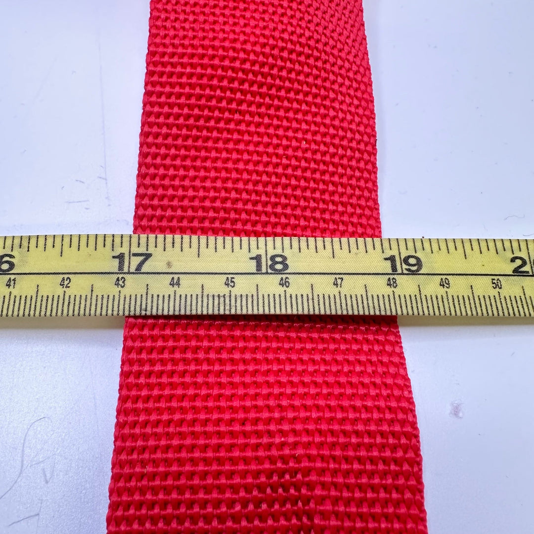2" (51mm) Webbing Trim - Red - 1.9M Bundle - True Deadstock supplies Fabric by private - Sustainable Textile | FABCYCLE