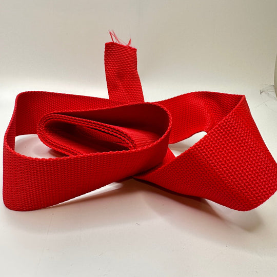 2" (51mm) Webbing Trim - Red - 1.9M Bundle - True Deadstock supplies Fabric by private - Sustainable Textile | FABCYCLE