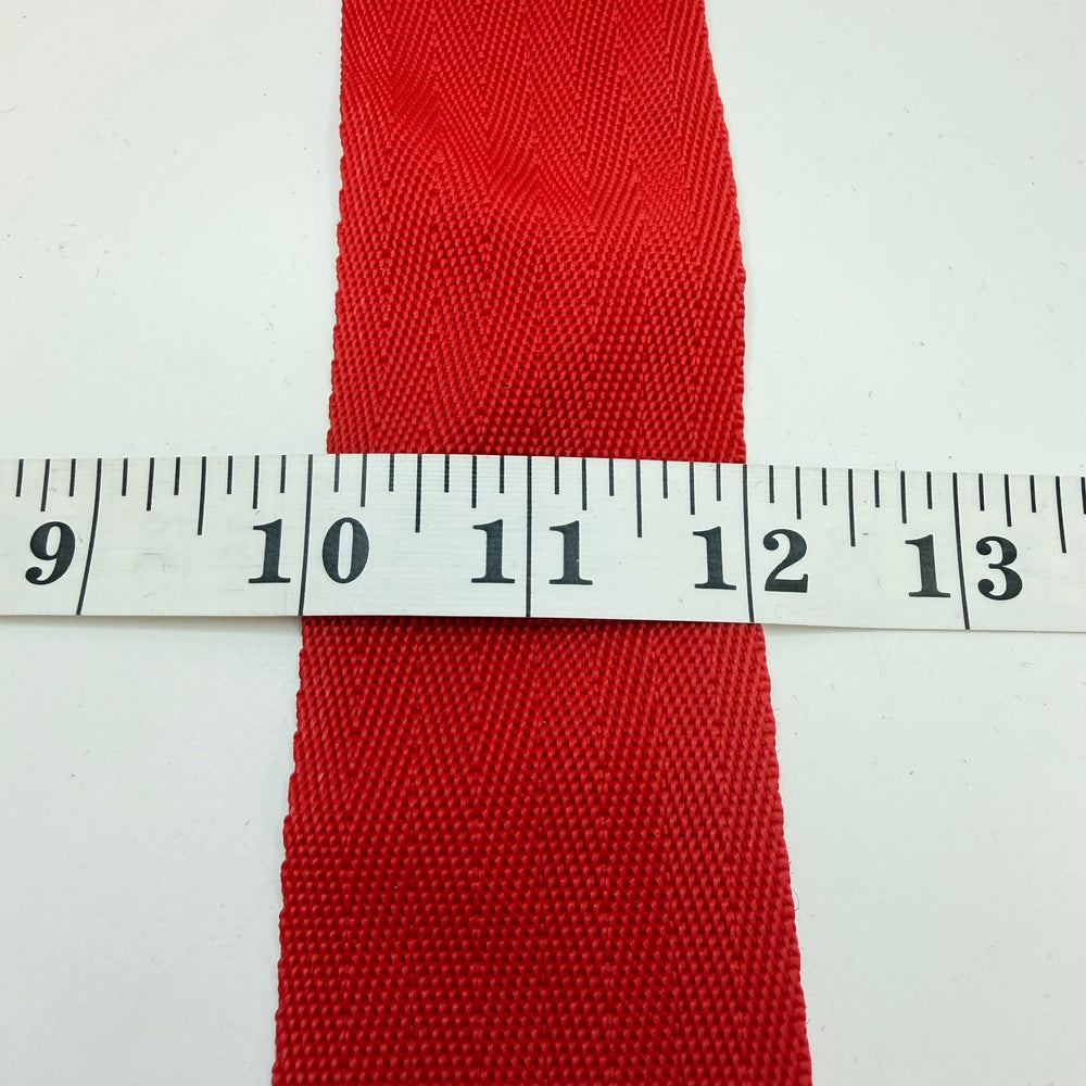 2" (51mm) Webbing Trim - Red - 2.35M Bundle - True Deadstock supplies Fabric by private - Sustainable Textile | FABCYCLE