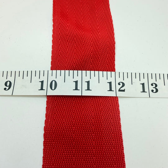 2" (51mm) Webbing Trim - Red - 2.35M Bundle - True Deadstock supplies Fabric by private - Sustainable Textile | FABCYCLE