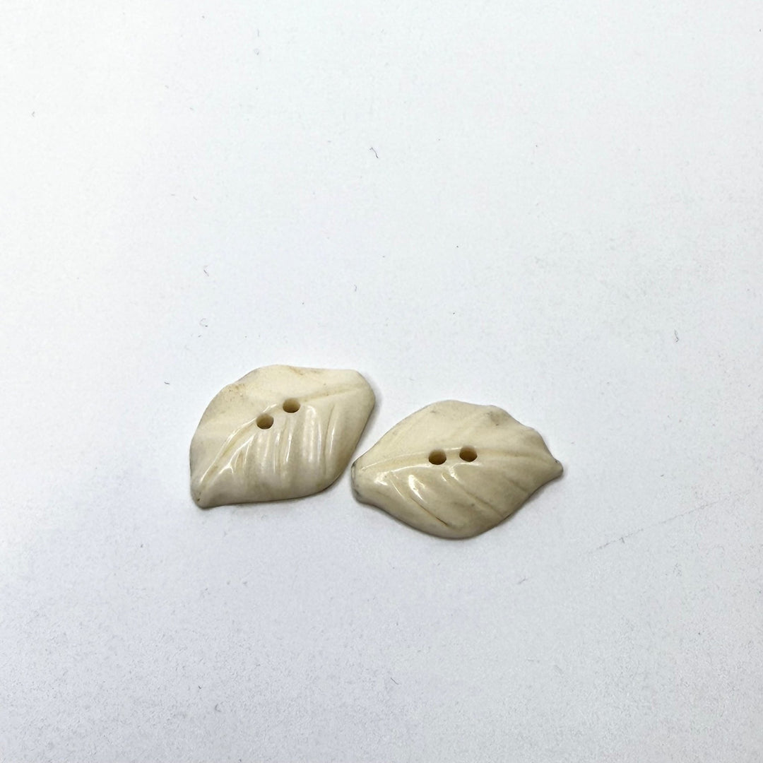 2 Hole Button - 10MM Plastic - Cream - 2 Pack - True Deadstock supplies Fabric by private - Sustainable Textile | FABCYCLE