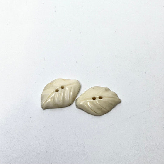 2 Hole Button - 10MM Plastic - Cream - 2 Pack - True Deadstock supplies Fabric by private - Sustainable Textile | FABCYCLE