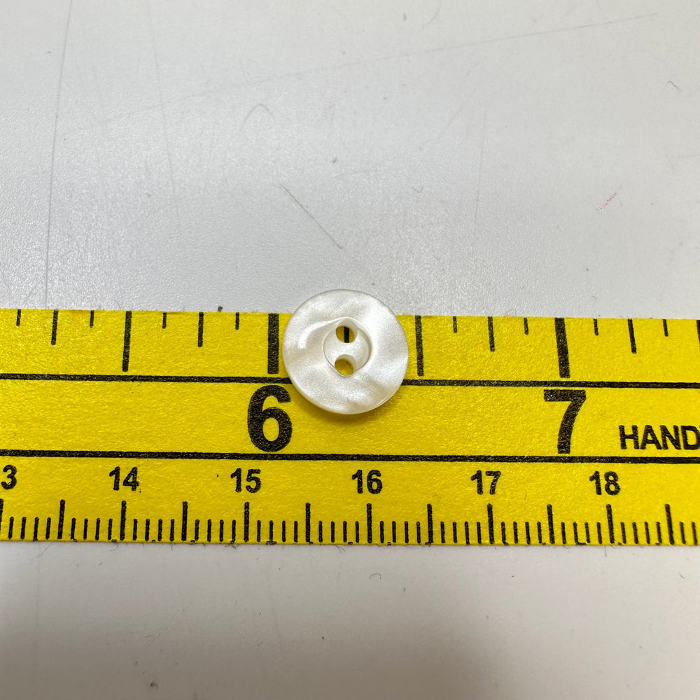 2 Hole Button - 10MM Plastic - Cream - True Deadstock supplies Fabric by private - Sustainable Textile | FABCYCLE