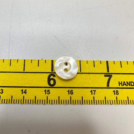 2 Hole Button - 10MM Plastic - Cream - True Deadstock supplies Fabric by private - Sustainable Textile | FABCYCLE