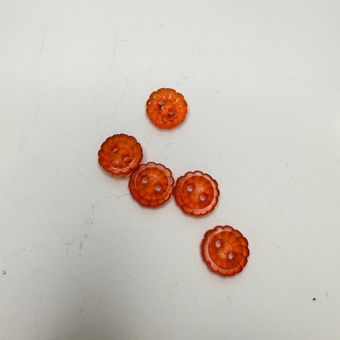 2 Hole Button - 10MM Plastic - Transparent Red - True Deadstock supplies Fabric by private - Sustainable Textile | FABCYCLE