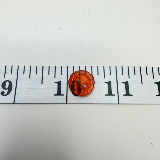 2 Hole Button - 10MM Plastic - Transparent Red - True Deadstock supplies Fabric by private - Sustainable Textile | FABCYCLE