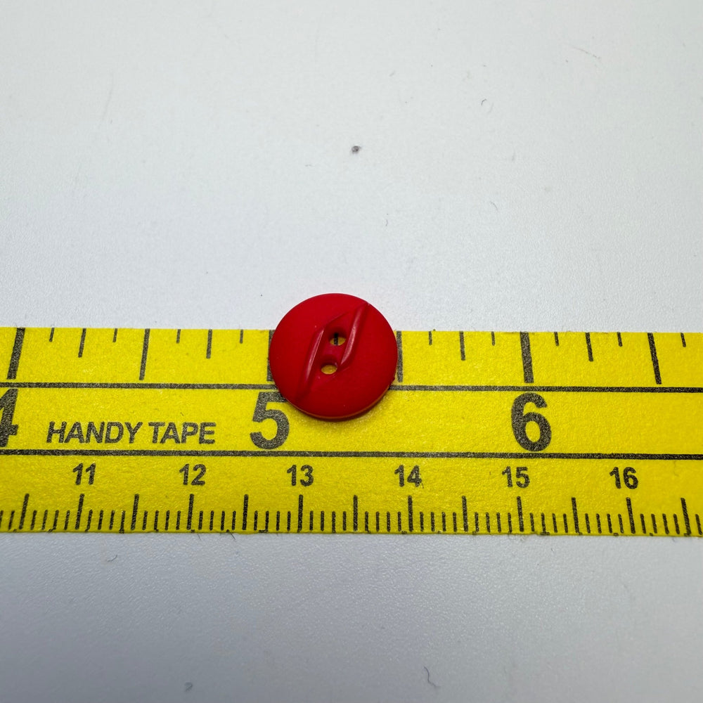 2 Hole Button - 12MM Plastic - Red - 4 Pack - True Deadstock supplies Fabric by private - Sustainable Textile | FABCYCLE