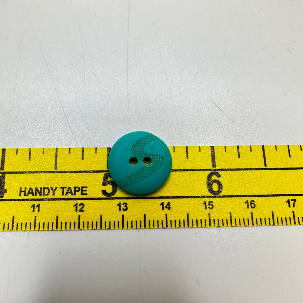 2 Hole Button - 15MM Plastic - Blue - 10 Pack - True Deadstock supplies Fabric by private - Sustainable Textile | FABCYCLE