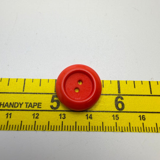 2 Hole Button - 15MM Plastic - Red - 4 Pack - True Deadstock supplies Fabric by private - Sustainable Textile | FABCYCLE