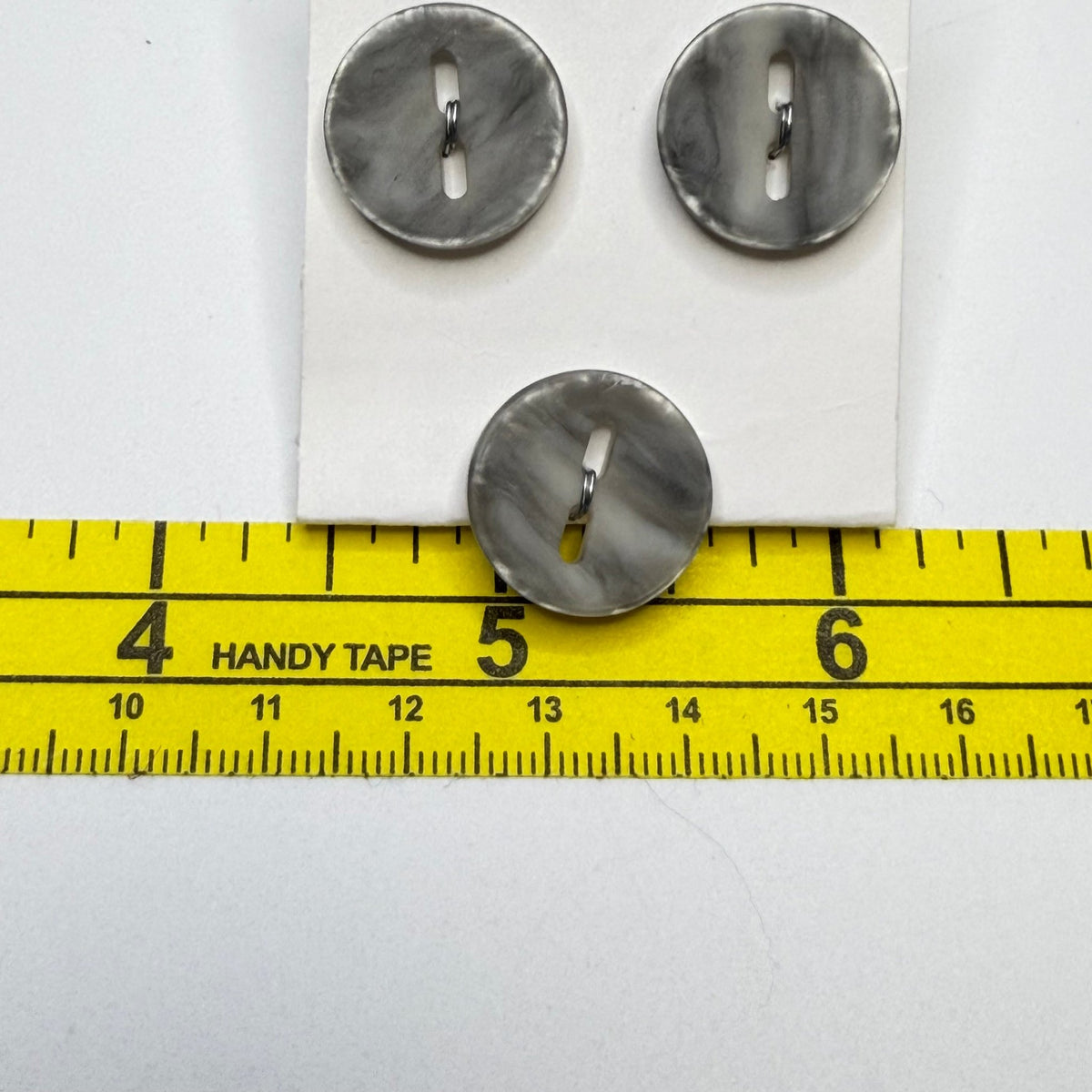 2 Hole Button - 15MM Plastic - Translucent Grey - 3 Pack - True Deadstock supplies Fabric by private - Sustainable Textile | FABCYCLE