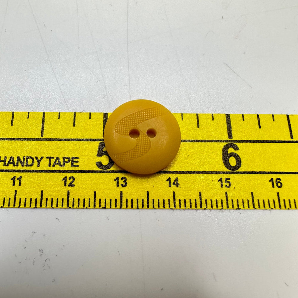 2 Hole Button - 15MM Plastic - Yellow - 10 Pack - True Deadstock supplies Fabric by private - Sustainable Textile | FABCYCLE
