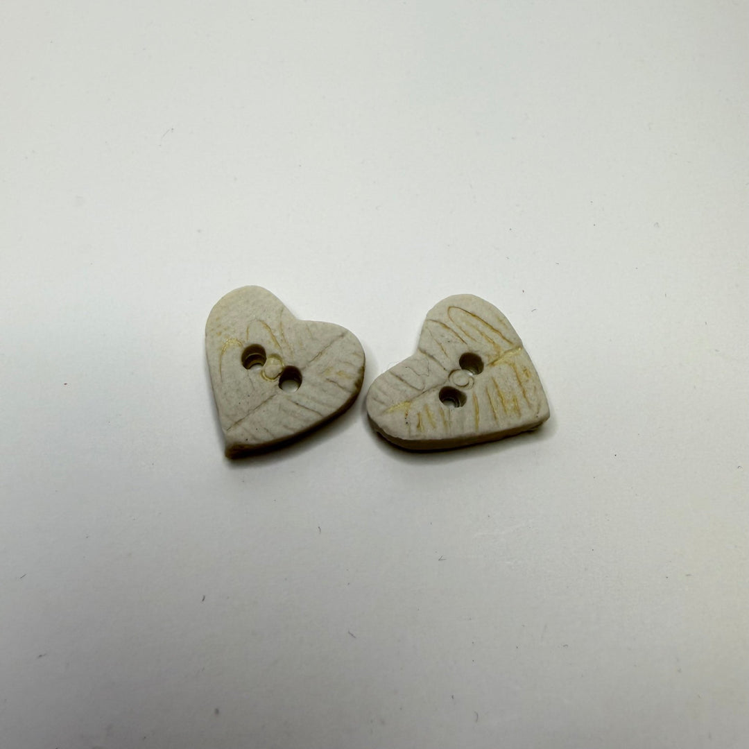 2 Hole Button - 20MM - Cream - 2 Pack - True Deadstock supplies Fabric by private - Sustainable Textile | FABCYCLE