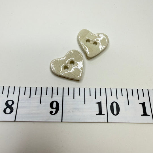2 Hole Button - 20MM - Light Cream - 2 Pack - True Deadstock supplies Fabric by private - Sustainable Textile | FABCYCLE