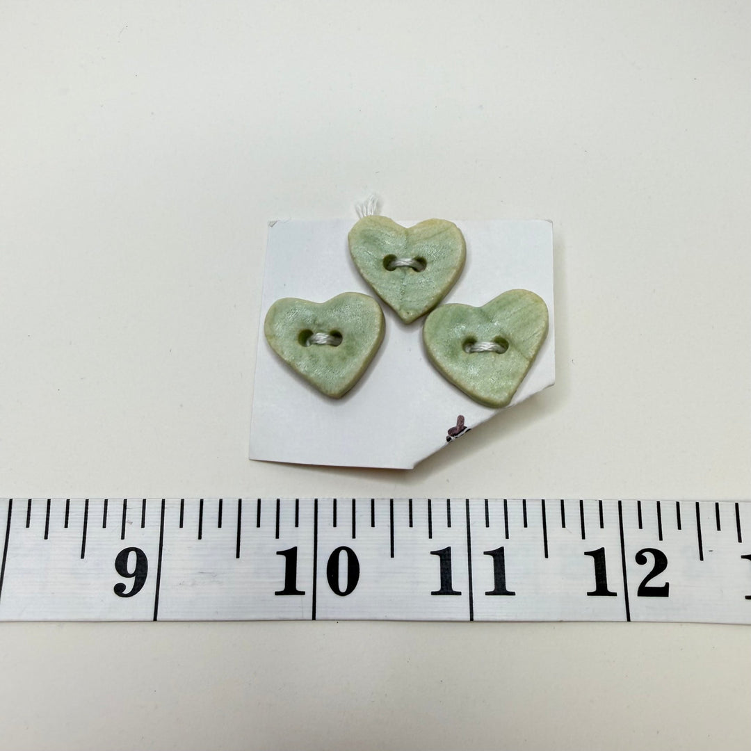 2 Hole Button - 20MM - Light Moss Green - 3 Pack - True Deadstock supplies Fabric by private - Sustainable Textile | FABCYCLE