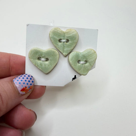 2 Hole Button - 20MM - Light Moss Green - 3 Pack - True Deadstock supplies Fabric by private - Sustainable Textile | FABCYCLE