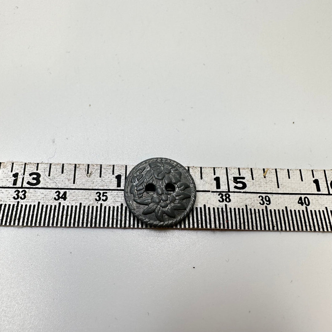 2 Hole Button - 20MM Metal - Grey - 8 Pack - True Deadstock supplies Fabric by private - Sustainable Textile | FABCYCLE