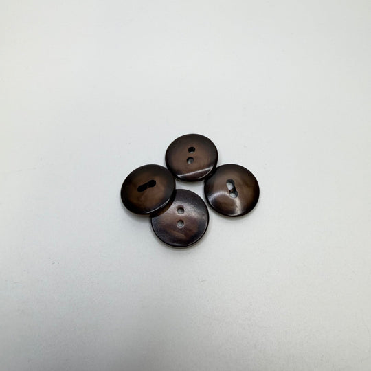 2 Hole Button - 20MM Plastic - Brown/Burgundy - 4 Pack - True Deadstock supplies Fabric by private - Sustainable Textile | FABCYCLE