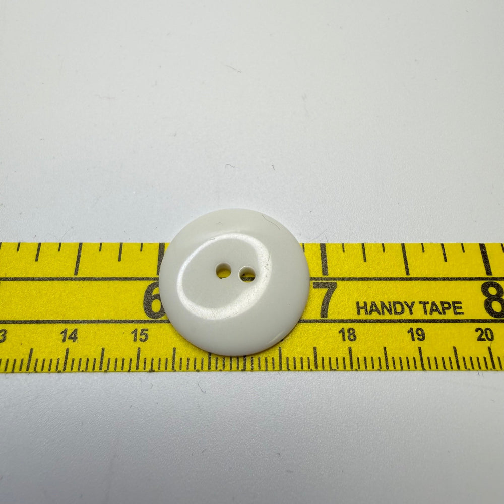 2 Hole Button - 20MM Plastic - White - 2 Pack - True Deadstock supplies Fabric by private - Sustainable Textile | FABCYCLE