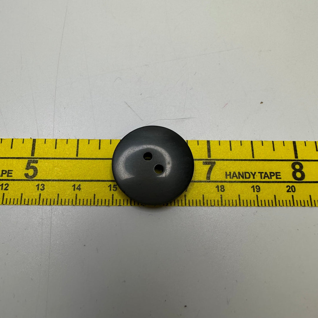 2 Hole Button - 22MM Plastic - Grey - True Deadstock supplies Fabric by private - Sustainable Textile | FABCYCLE